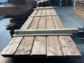 Ca. 12x Thermo Vuren Channelsiding, 20x184mm, lengte 6/300cm, 6/360cm